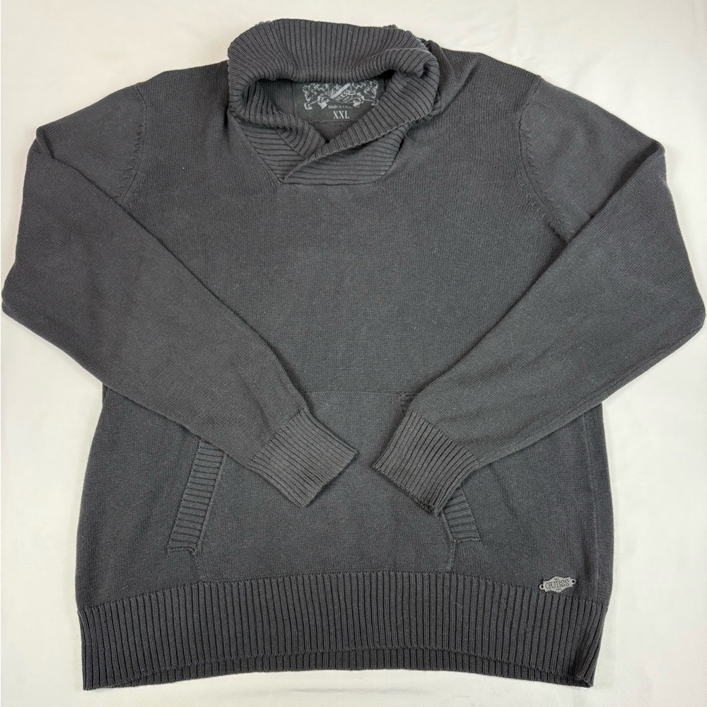 Guess Men's Dark Gray Turtleneck Sweater
